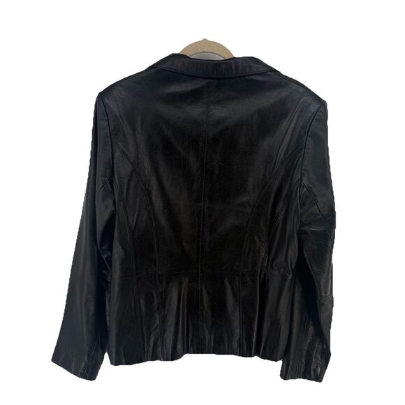 Wilsons Leather Jacket Womens Medium Full Zip Maxima Lined Coat Pockets - Picture 3 of 12